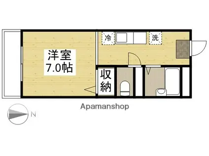 グランデ・エスペランサ(ワンルーム/3階)の間取り写真