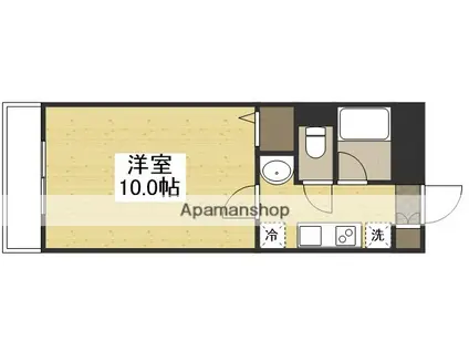 ベンハウス今(1K/1階)の間取り写真