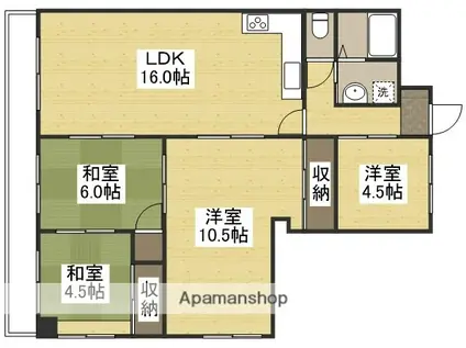 YSビル岡南(4LDK/3階)の間取り写真