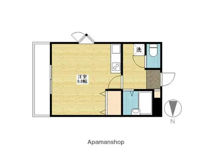 アーバンコーポ黒住(ワンルーム/2階)の間取り写真