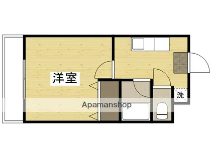 ファンガーデン(1K/2階)の間取り写真