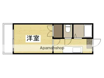 コーポパロス(1K/2階)の間取り写真