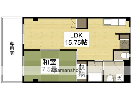 ホワイトパレス(1LDK/1階)の間取り写真