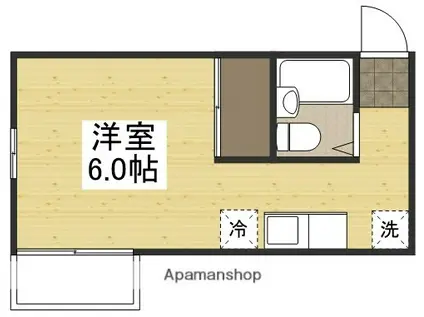メゾンムシカ(ワンルーム/3階)の間取り写真