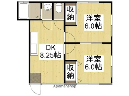 S・Sコーポ(2DK/1階)の間取り写真