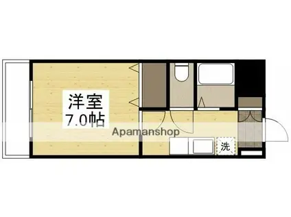 マローン新福(1K/2階)の間取り写真