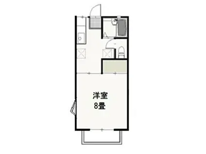 レーベンハイツ(1K/2階)の間取り写真