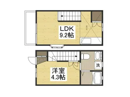 センターフィールド湊(1LDK)の間取り写真
