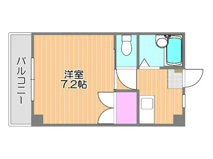 リーガⅡ(1K/3階)の間取り写真