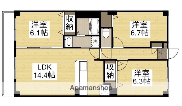 アヴァンセ(3LDK/3階)の間取り写真