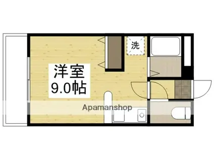 ロイヤルヴィラ下伊福(ワンルーム/2階)の間取り写真