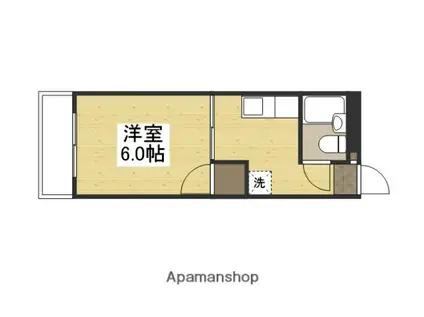 プレアール新保(1K/2階)の間取り写真