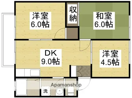 コーポアド(3DK/2階)の間取り写真