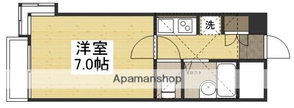 アップルハウス十日市(1K/2階)の間取り写真