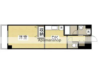 COCO中仙道(1DK/3階)の間取り写真