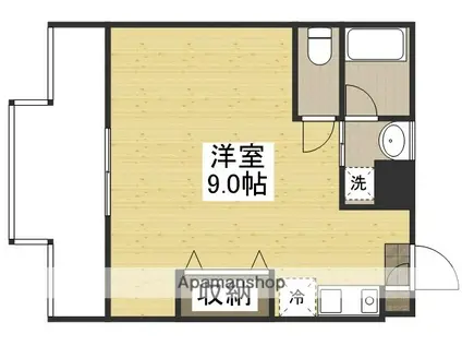 第6アルバマンション(ワンルーム/1階)の間取り写真