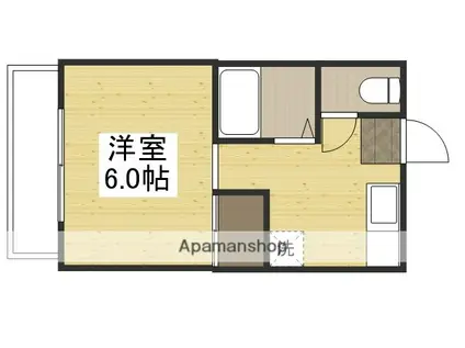 ブルーベル(ワンルーム/1階)の間取り写真