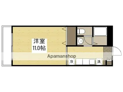 プレジデント高柳(1K/3階)の間取り写真