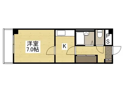 グレースタワー(1K/5階)の間取り写真