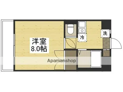 イースト207(1K/2階)の間取り写真