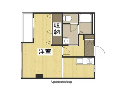 アーバンハウス大供(ワンルーム/2階)の間取り写真