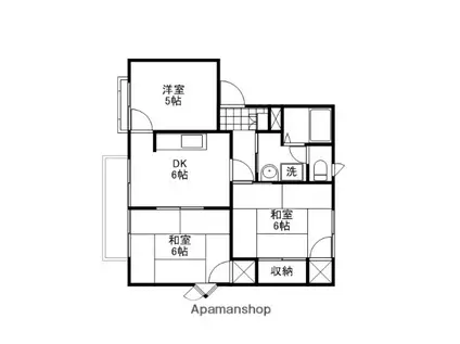 ヴァンテアン高松A(3DK/2階)の間取り写真