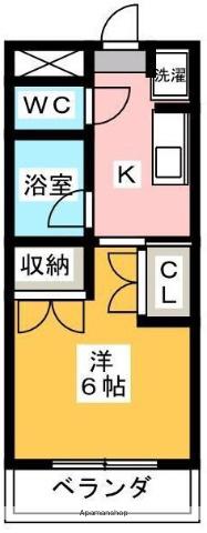 マンションLEE Ⅱ棟(1K/3階)の間取り写真