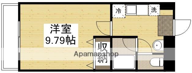 FORTE(1K/2階)の間取り写真