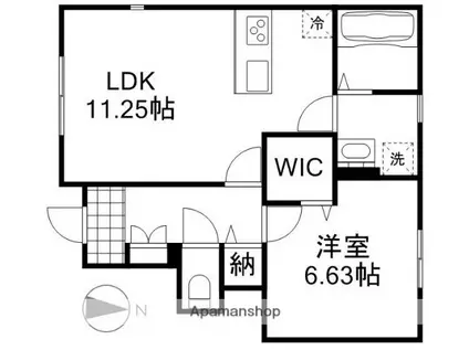 セントロイエル平井A棟(1LDK/1階)の間取り写真