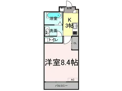 アンティカベラカーサ(1K/3階)の間取り写真