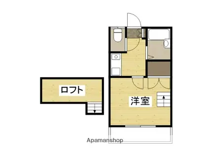 西川原第3レジデンス(1K/2階)の間取り写真