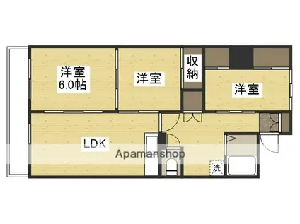 ニュー青江マンション(3LDK/4階)の間取り写真