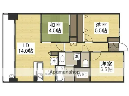 サーパス老松中央(3LDK/2階)の間取り写真