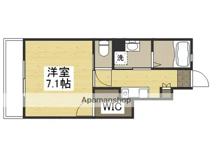 NEW ARK(1K/1階)の間取り写真