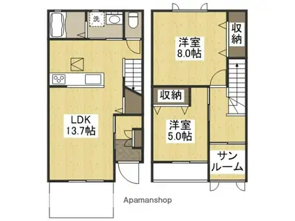 GRACE 北方(2LDK)の間取り写真