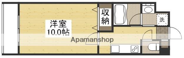 TYC南方(1K/2階)の間取り写真