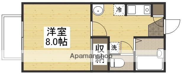 ヴィレッジK2(1K/1階)の間取り写真