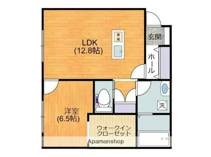 セリスコート(1LDK/1階)の間取り写真