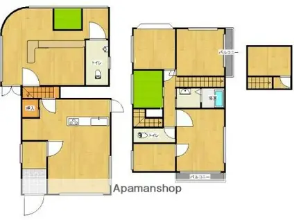 吉備線 吉備津駅 徒歩15分 2階建 築43年(5LDK)の間取り写真