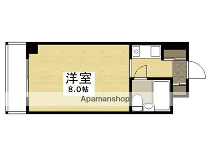 アルファ富田町(1K/4階)の間取り写真