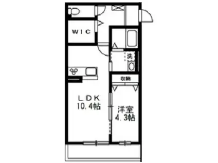 MAISON DE CARAMEL(1LDK/1階)の間取り写真