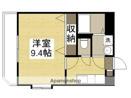 ブッポウソウ(1K/1階)の間取り写真