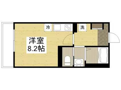 グランメゾン学南(ワンルーム/2階)の間取り写真