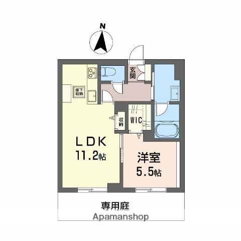 レーベンエイトⅡ(1LDK/1階)の間取り写真