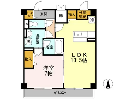 田町ガーデンハイツ(1LDK/3階)の間取り写真