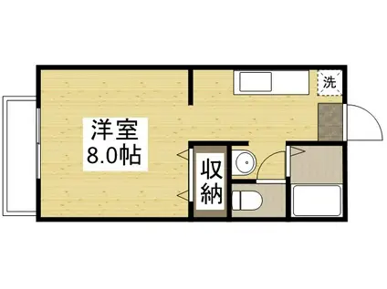 立花ハイツ(ワンルーム/2階)の間取り写真