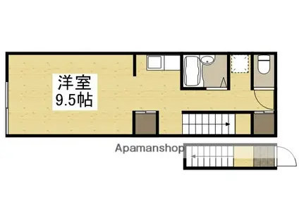 レアル南方Ⅱ(ワンルーム/2階)の間取り写真