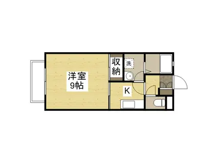 カーサシエテ(1K/1階)の間取り写真