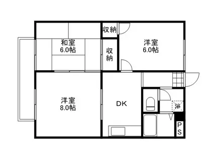 エステートIMA(3K/1階)の間取り写真