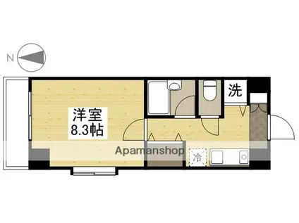 アドバンシティ岡山ステーション(1K/7階)の間取り写真